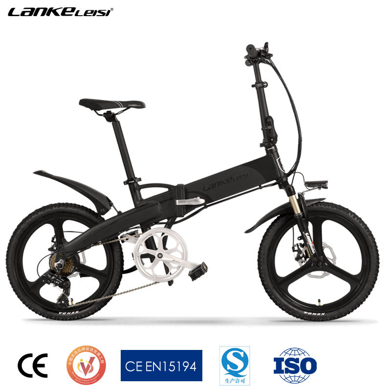 G660 7 Speed Foldable Electric Bike 20 Inch LANKELEISI Brushless Motor